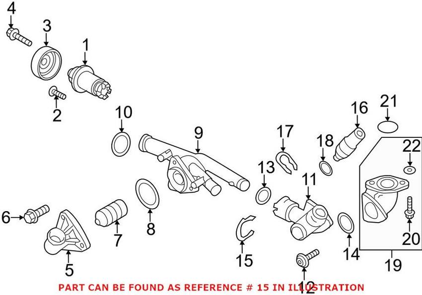 Engine Coolant Pipe Retaining Spring (Plastic)